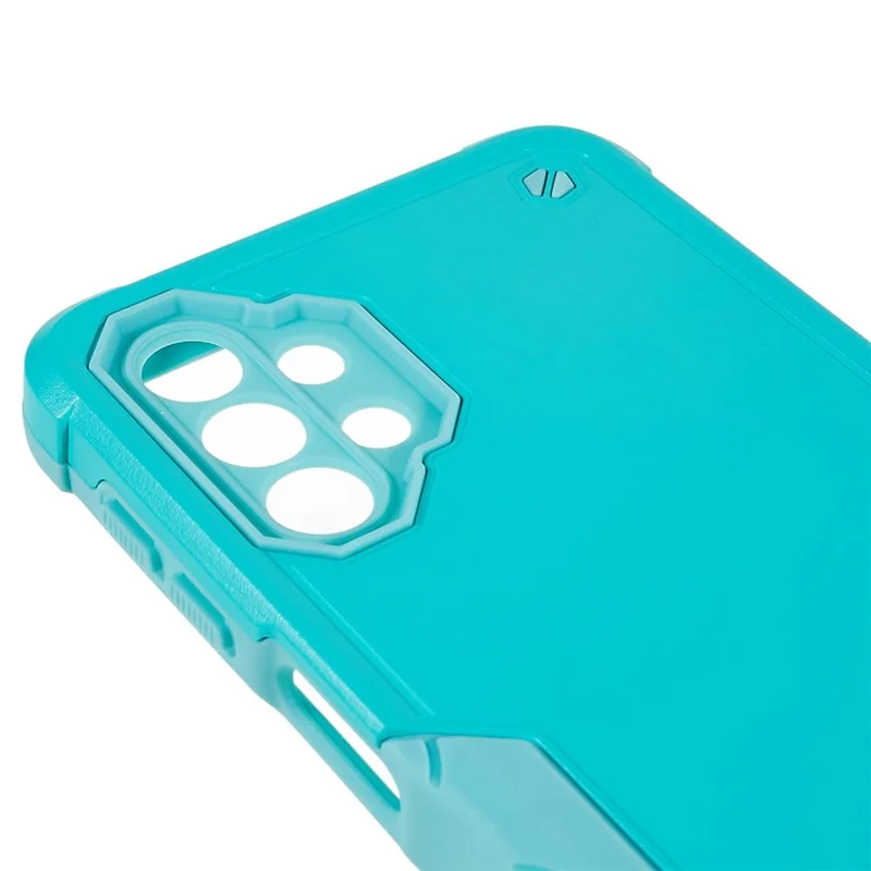 For Samsung Galaxy M32 5G/A32 5G PC + TPU Anti-slip Edge Protective Cover Drop-proof Phone Case - Light Green