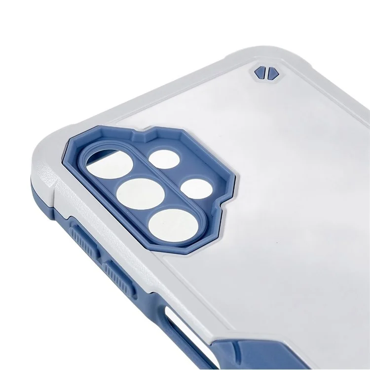 Para Samsung Galaxy M32 5G/A32 5G PC + TPU Anti-slip Edge Tampa Proteção à Prova de Gota de Telefone - Branco