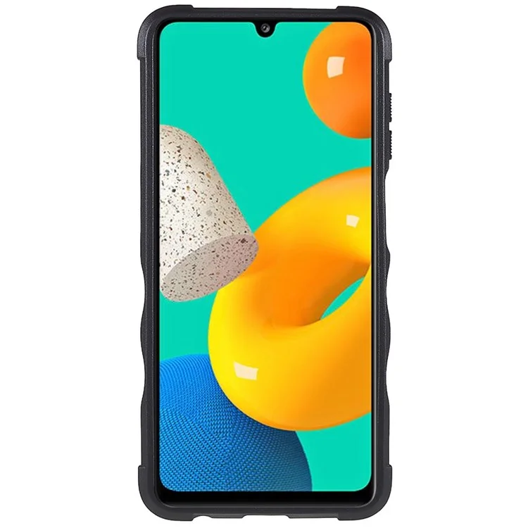 Для Samsung Galaxy M32 (Global Version)/F22/M22 PC + TPU Двухслойный Чехол Для Телефона Поглощающий Чехол Для Мобильного Телефона. - Красный