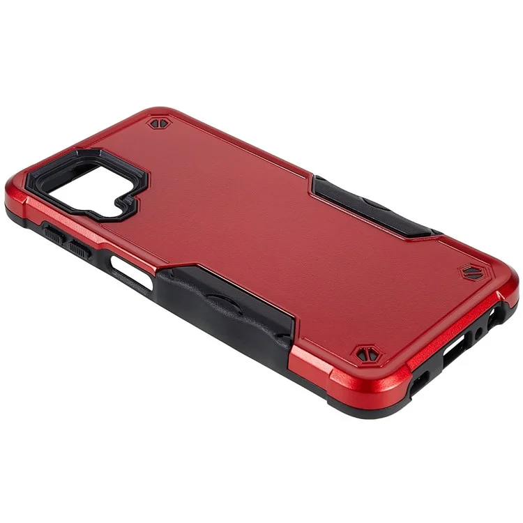 Для Samsung Galaxy M32 (Global Version)/F22/M22 PC + TPU Двухслойный Чехол Для Телефона Поглощающий Чехол Для Мобильного Телефона. - Красный