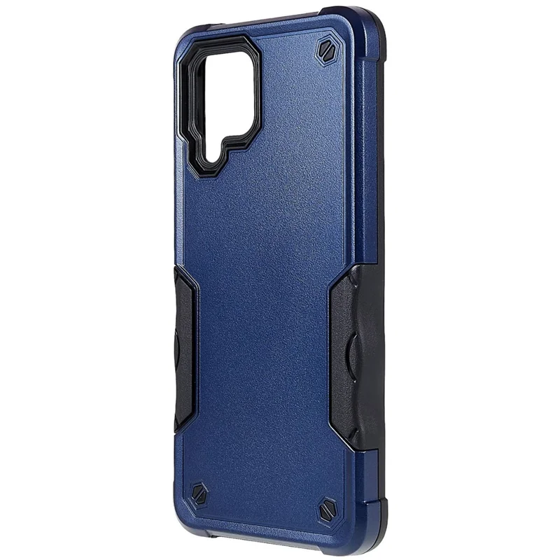 For Samsung Galaxy M32 (Global Version)/F22/M22 PC + TPU Dual Layer Phone Case Shock Absorbing Cell Phone Cover - Blue