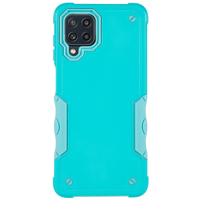 For Samsung Galaxy M32 (Global Version)/F22/M22 PC + TPU Dual Layer Phone Case Shock Absorbing Cell Phone Cover - Light Green