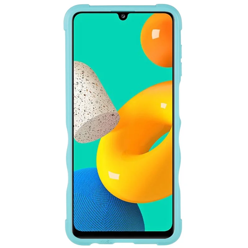 For Samsung Galaxy M32 (Global Version)/F22/M22 PC + TPU Dual Layer Phone Case Shock Absorbing Cell Phone Cover - Light Green