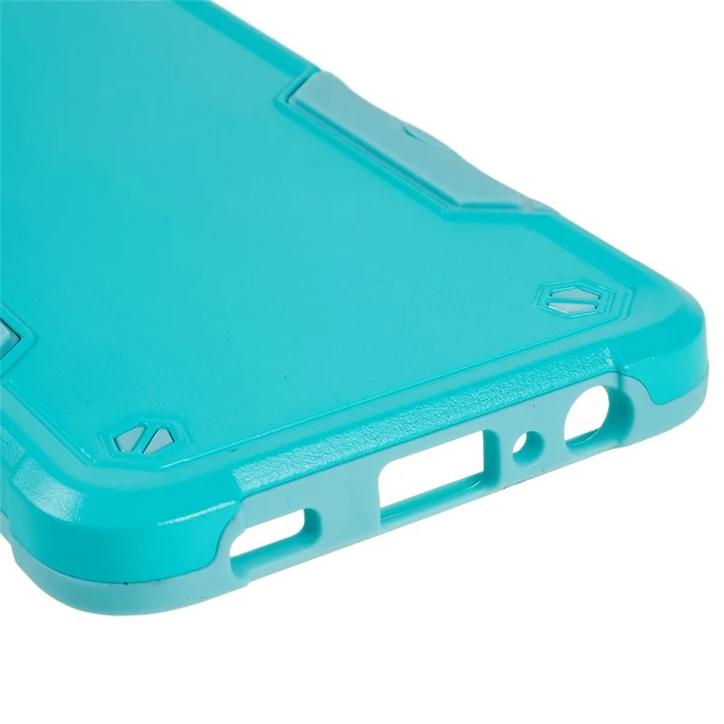 For Samsung Galaxy M32 (Global Version)/F22/M22 PC + TPU Dual Layer Phone Case Shock Absorbing Cell Phone Cover - Light Green