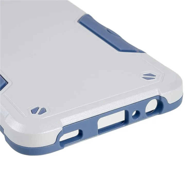For Samsung Galaxy M32 (Global Version)/F22/M22 PC + TPU Dual Layer Phone Case Shock Absorbing Cell Phone Cover - White