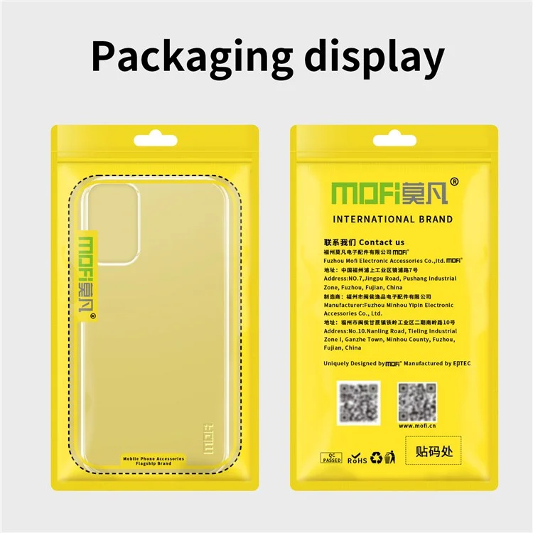 MOFI For Samsung Galaxy A53 5G Soft TPU Transparent Cover Shockproof Drop Protection Protective Case