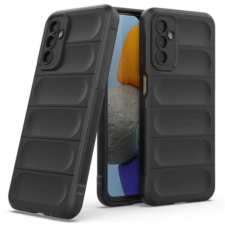 Per Samsung Galaxy F23 5G/M23 5G Custodia Protettiva Antiurto Antishock Guscio Posteriore Flessibile Cover Telefono in TPU - Nero