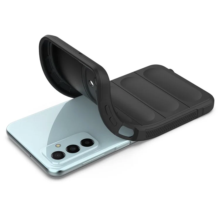 For Samsung Galaxy F23 5G/M23 5G Protective Case Anti-fall Shockproof Back Shell Flexible TPU Phone Cover - Dark Grey