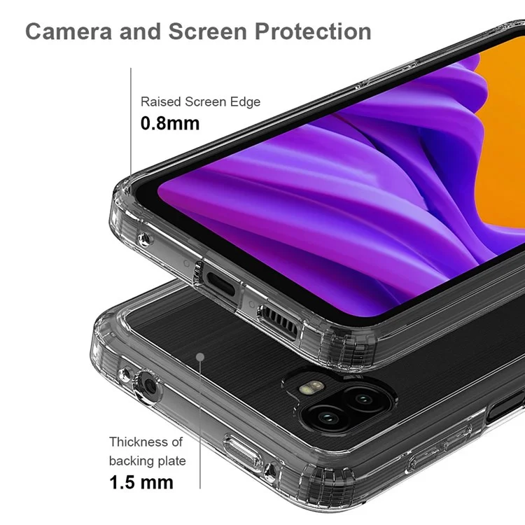 Capa Transparente Cristalina para Samsung Galaxy Xcover Pro 2, Capa Resistente a Arranhões e Absorção de Choques em Acrílico Duro + TPU Macio
