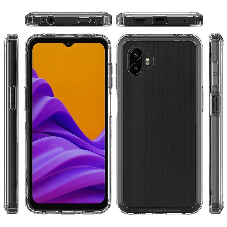 Capa Transparente Cristalina para Samsung Galaxy Xcover Pro 2, Capa Resistente a Arranhões e Absorção de Choques em Acrílico Duro + TPU Macio