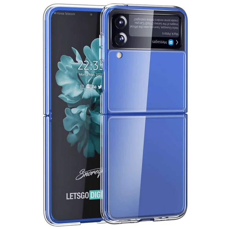Für Samsung Galaxy Z Flip4 5G Crystal Clear Case Hard PC Back Soft TPU Bumper Edge Anti-Scratch Cover