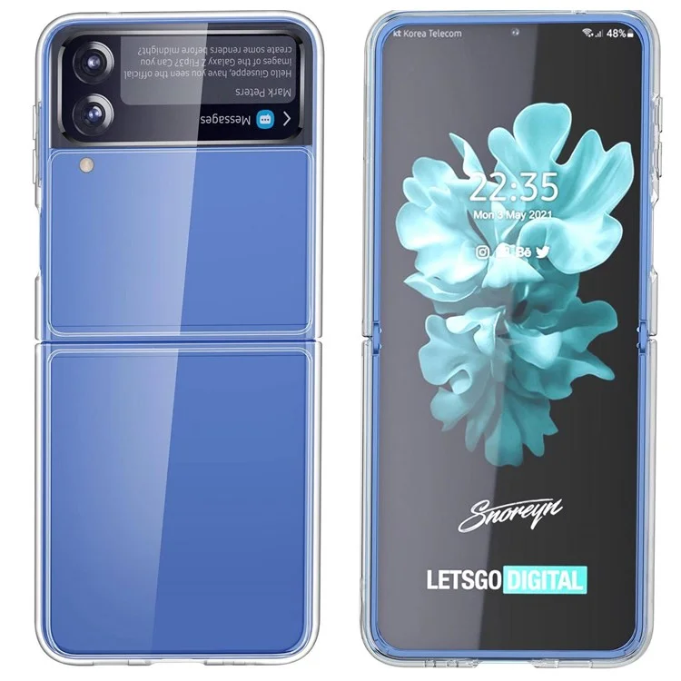 Für Samsung Galaxy Z Flip4 5G Crystal Clear Case Hard PC Back Soft TPU Bumper Edge Anti-Scratch Cover