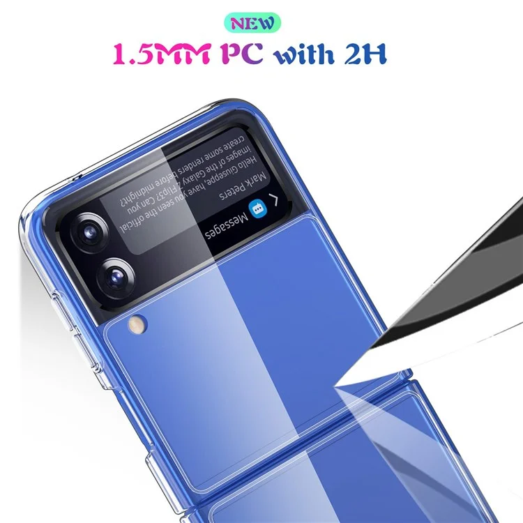 Für Samsung Galaxy Z Flip4 5G Crystal Clear Case Hard PC Back Soft TPU Bumper Edge Anti-Scratch Cover