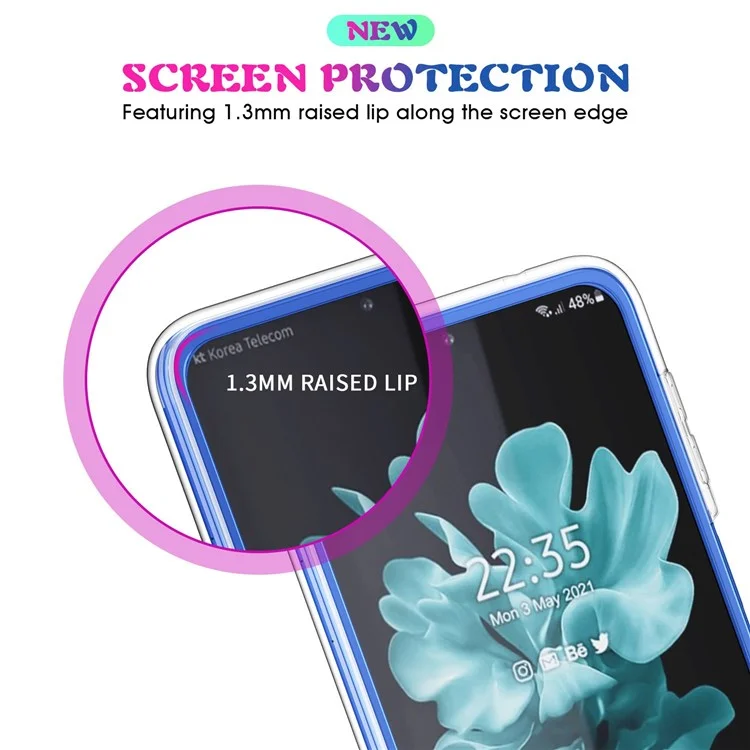 Für Samsung Galaxy Z Flip4 5G Crystal Clear Case Hard PC Back Soft TPU Bumper Edge Anti-Scratch Cover