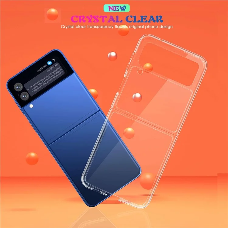 Für Samsung Galaxy Z Flip4 5G Crystal Clear Case Hard PC Back Soft TPU Bumper Edge Anti-Scratch Cover
