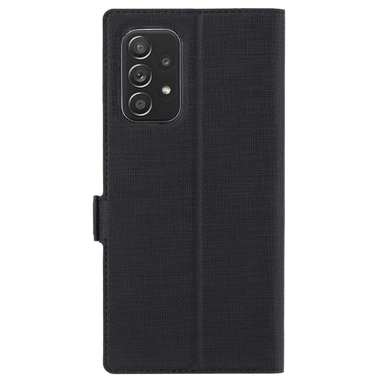 Vili K Stand Stand Wallet Leather Case Para Samsung Galaxy A53 5G, Tampa do Telefone Com um Garoto Magnético Duplo - Preto