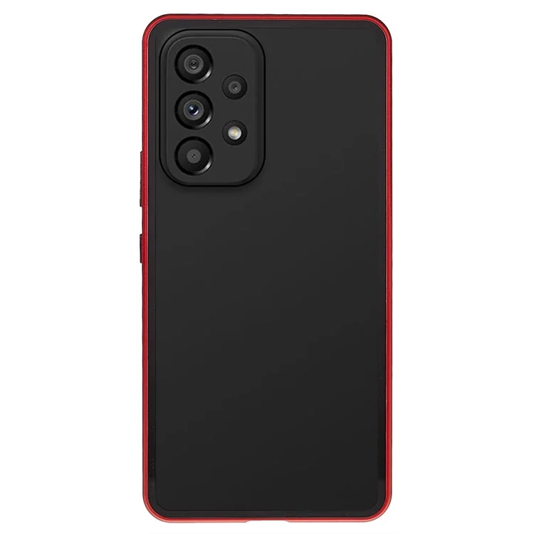 For Samsung Galaxy A53 5G Anti-fall Metal Bumper + Double-sided Tempered Glass Shell 360 Degree All-inclusive Protection Magnetic Phone Cover - Red