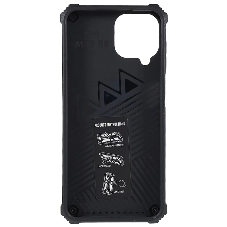 Pour Samsung Galaxy M33 5G (version Globale) Camouflage Design Dur PC TPU TPU TPU Téléphone TPU - Menthe Verte