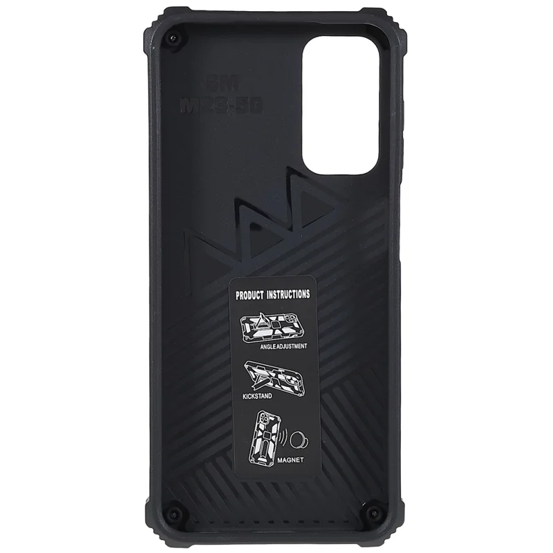 Для Samsung Galaxy M23 5G/F23 5G Военный Камуфляж Case Case Hard PC Soft TPU Anti-Scratch Cover с Кик-стрижкой с Автомобильной Магнитной Креплением - Светло-зеленый