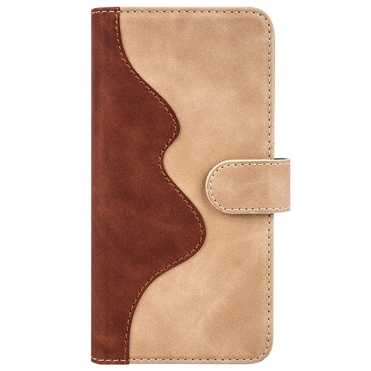 For Samsung Galaxy A41 (Global Version) Splicing PU Leather Flip Wallet Case Magnetic Closure Stand  Protective Cover - Yellow