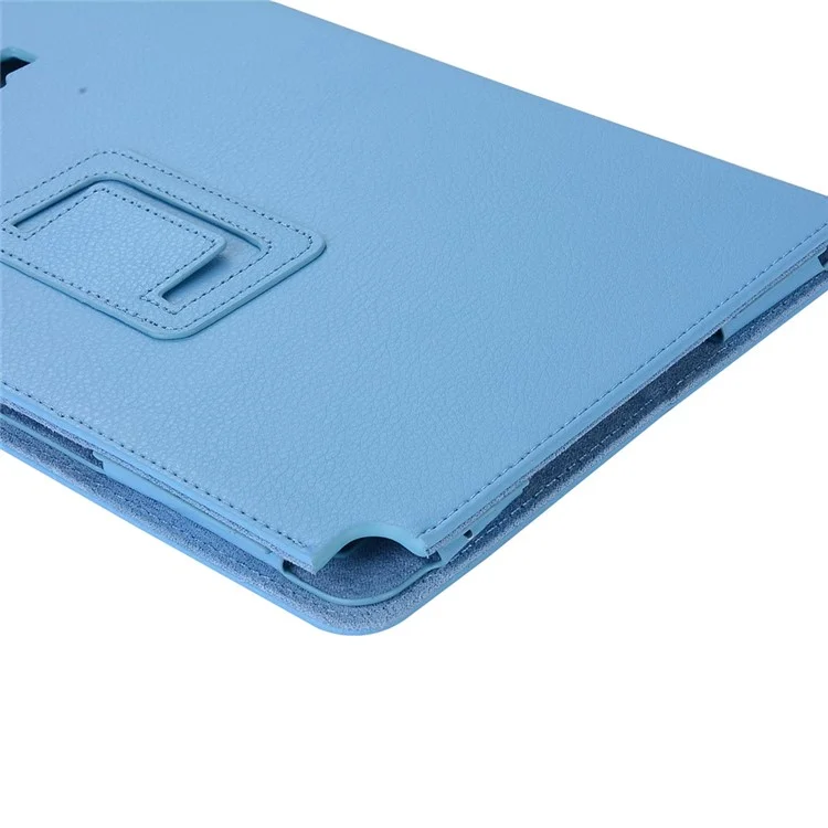 For Samsung Galaxy Tab A 10.1 (2016) with S Pen P580 / P585 Litchi Texture Smart Stand Leather Tablet Case - Baby Blue