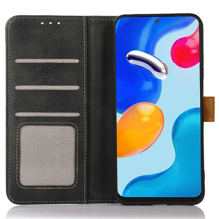 For Samsung Galaxy Xcover 6 Pro Flip Book PU Leather Phone Case Shockproof TPU Inner Shell Stand Wallet Folio Cover - Black
