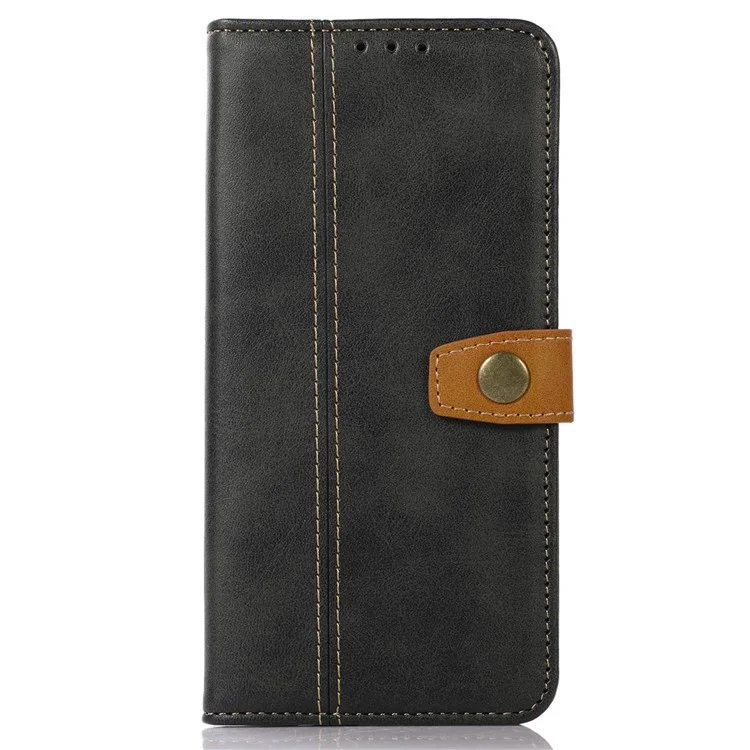 For Samsung Galaxy Xcover 6 Pro Flip Book PU Leather Phone Case Shockproof TPU Inner Shell Stand Wallet Folio Cover - Black