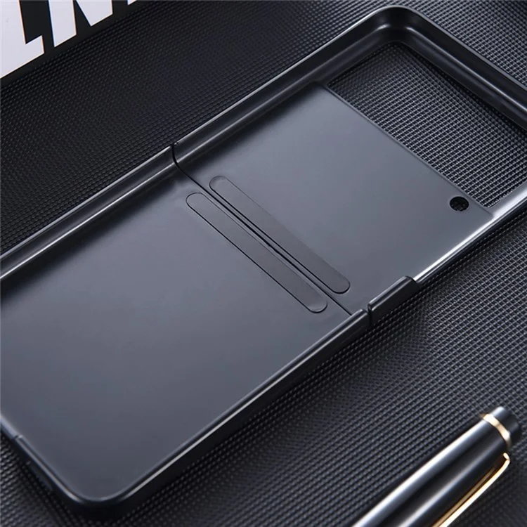 Para Samsung Galaxy Z Flip4 5G Nylon Texture Anti-scratch PU Leather Coated PC Protective Phone Case - Negro