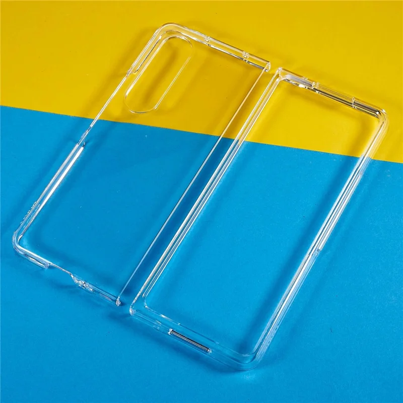 For Samsung Galaxy Z Fold4 5G Hard PC Defender Shockproof Case Anti-Fingerprint Drop Protection Cover - Transparent