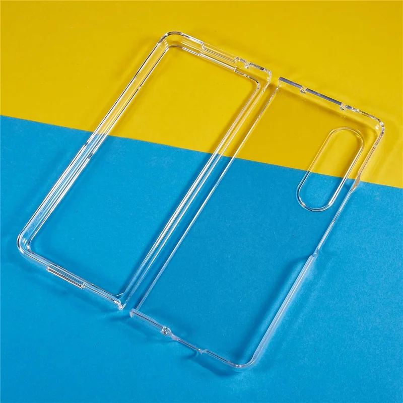 For Samsung Galaxy Z Fold4 5G Hard PC Defender Shockproof Case Anti-Fingerprint Drop Protection Cover - Transparent