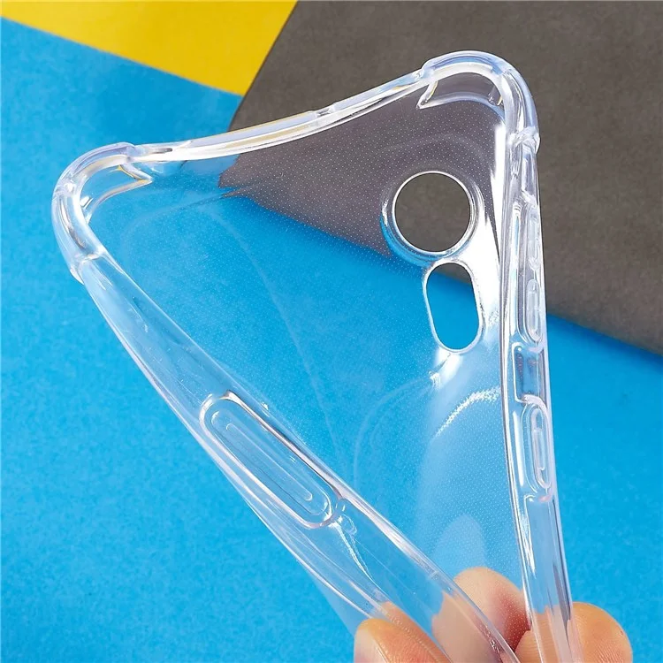 Étui de coin renforcé en TPU pour Samsung Galaxy Xcover 5, Étui de téléphone transparent anti-chute avec cordon