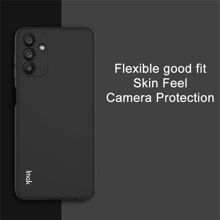 IMAK UC-2 Series for Samsung Galaxy A13 5G / A04s (164.7 x 76.7 x 9.1 mm) Anti-fall Phone Cover Wear-resistant Solid Color Skin-touch Well-protected Phone TPU Case Shell - Black