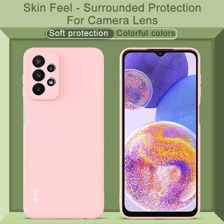 IMAK UC-2 Serie für Samsung Galaxy A23 5G (Globale Version) / 4G Skin-Touch-Einfarbiger, strapazierfähiger TPU-Handyhülle - Schwarz