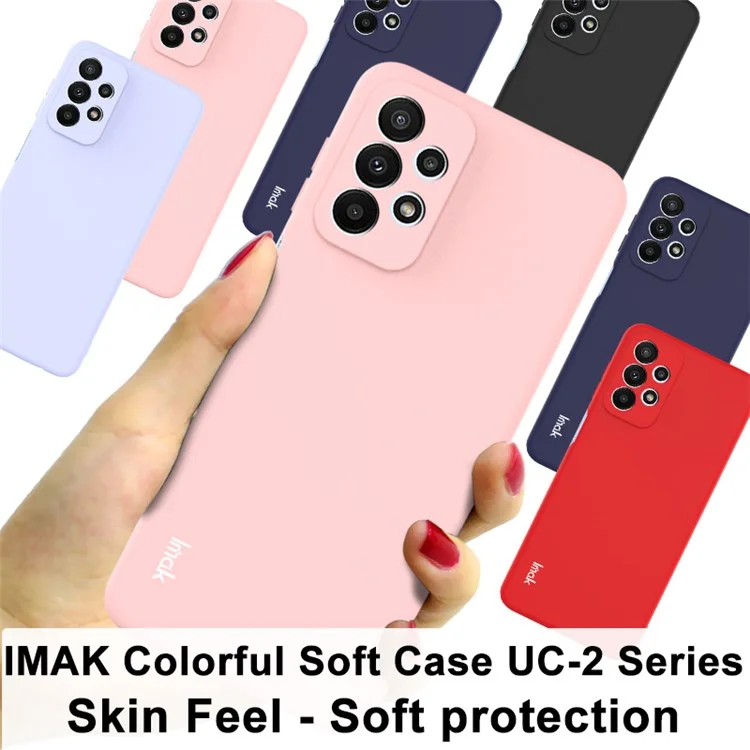 IMAK UC-2 Serie für Samsung Galaxy A23 5G (Globale Version) / 4G Skin-Touch-Einfarbiger, strapazierfähiger TPU-Handyhülle - Schwarz