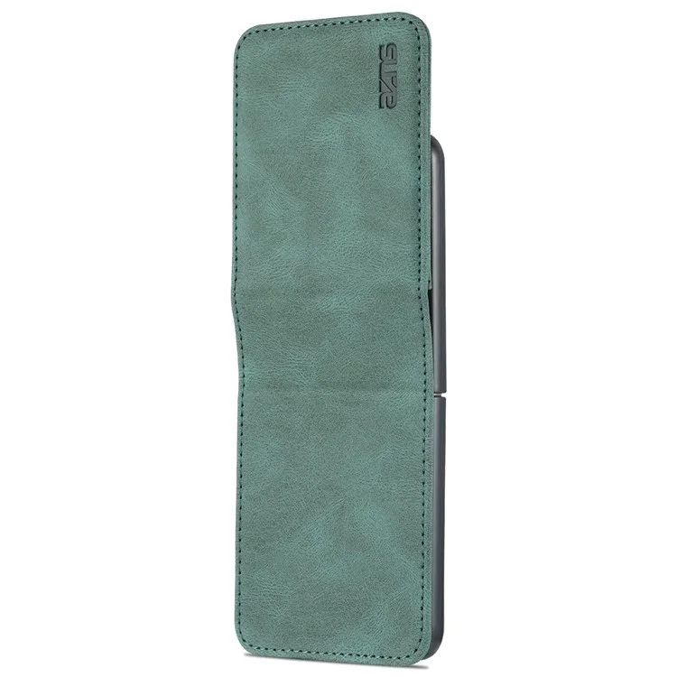 Azns Per Samsung Galaxy Z Flip4 5G PU Flipping Case Case Cround Magnetica Copertina di Chiusura Magnetica - Verde