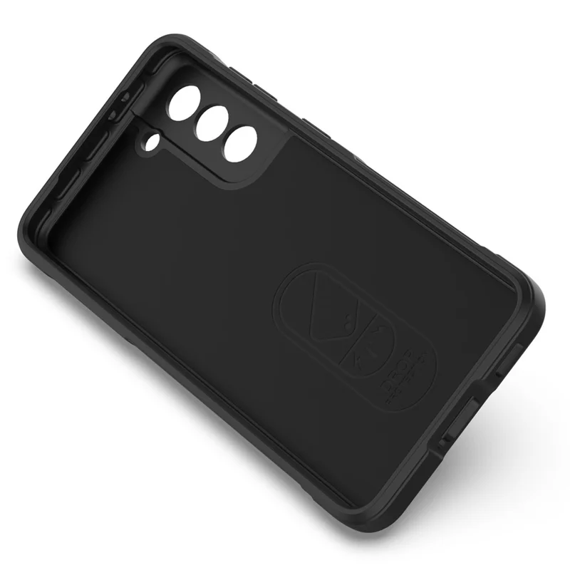 For Samsung Galaxy S21 5G Rugged Soft TPU Back Cover Shockproof Anti-wear Phone Shell Case - White