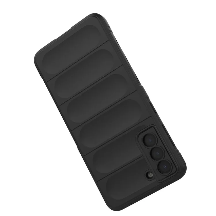 For Samsung Galaxy S21+ 5G Rugged Back Phone Case Shockproof Soft TPU Protective Cover - Black