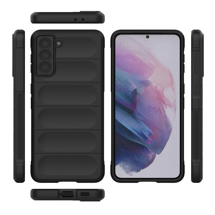 Pour Samsung Galaxy S21+ 5G Coque de téléphone dos robuste Étui de protection antichoc en TPU souple - Noir
