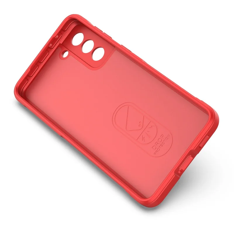 For Samsung Galaxy S21+ 5G Rugged Back Phone Case Shockproof Soft TPU Protective Cover - Red
