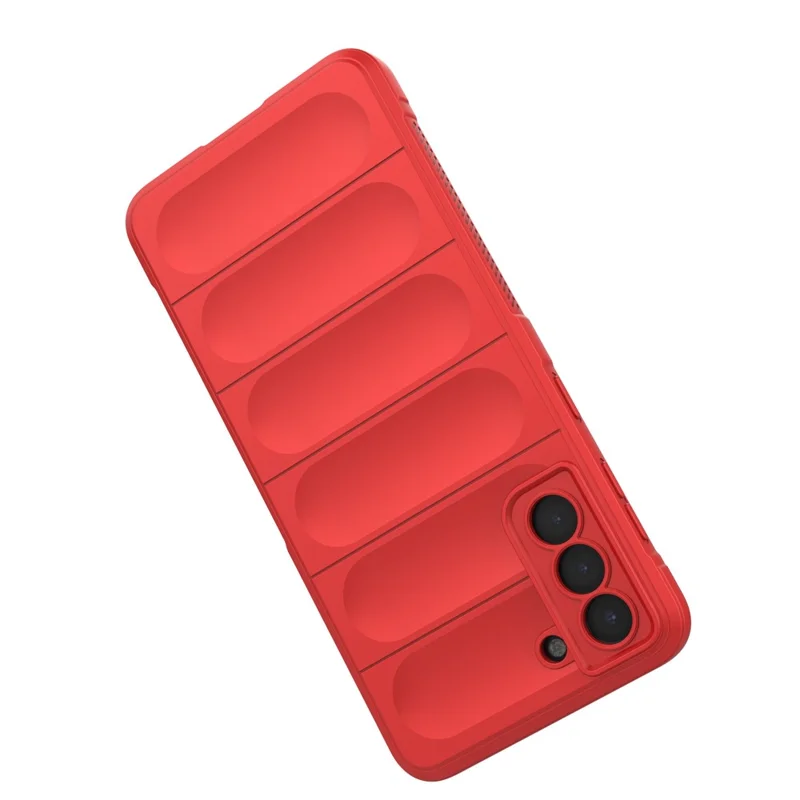 For Samsung Galaxy S21+ 5G Rugged Back Phone Case Shockproof Soft TPU Protective Cover - Red