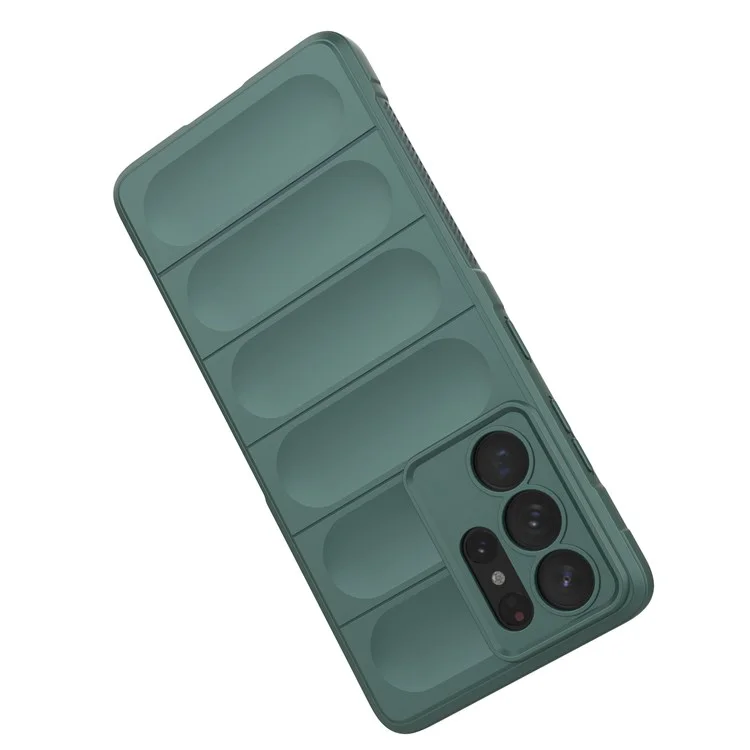 Rugged Phone Case for Samsung Galaxy S21 Ultra 5G, Anti-drop Protection Precise Cutout TPU Cover - Green
