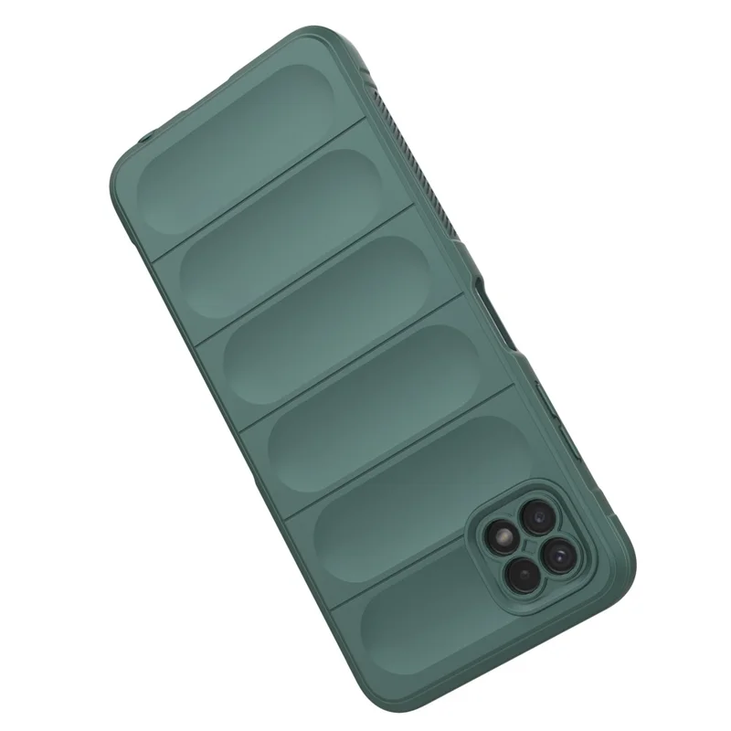 Rugged Shockproof Phone Case for Samsung Galaxy A22 5G (EU Version), Soft TPU Anti-fall Protective Cover - Green