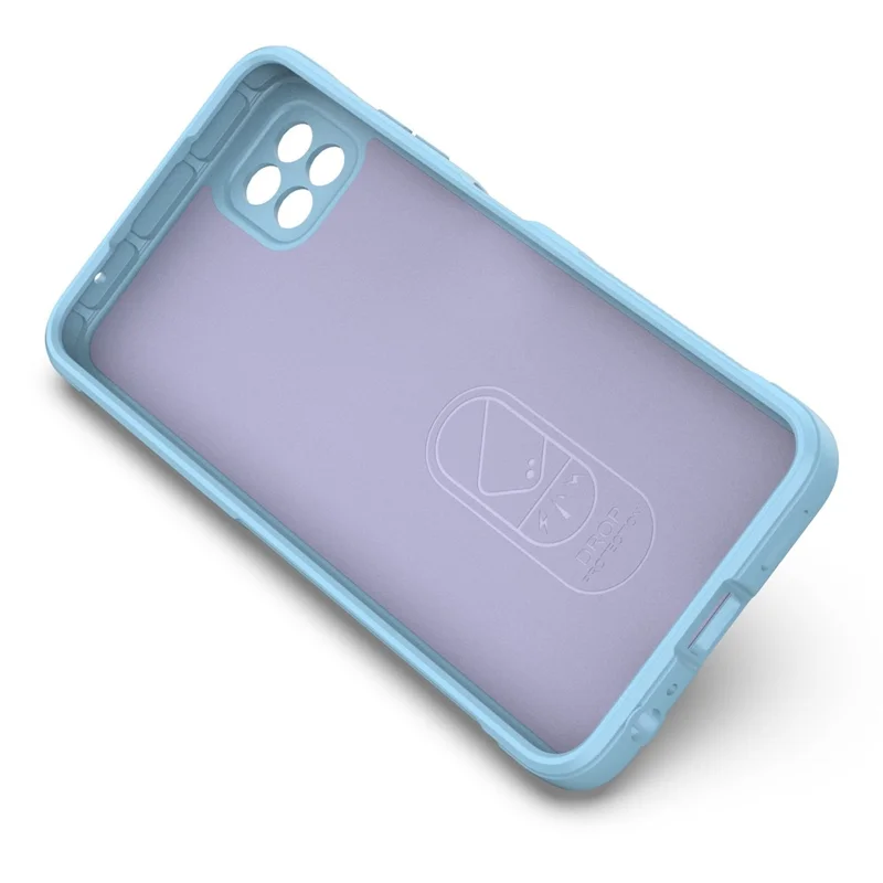 Rugged Shockproof Phone Case for Samsung Galaxy A22 5G (EU Version), Soft TPU Anti-fall Protective Cover - Baby Blue