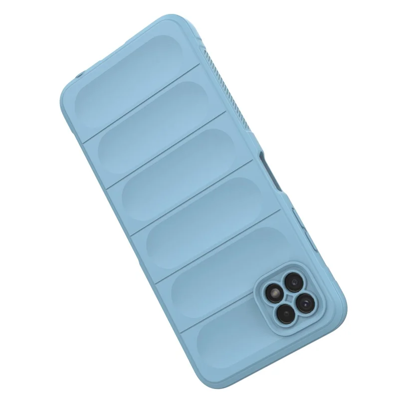 Rugged Shockproof Phone Case for Samsung Galaxy A22 5G (EU Version), Soft TPU Anti-fall Protective Cover - Baby Blue
