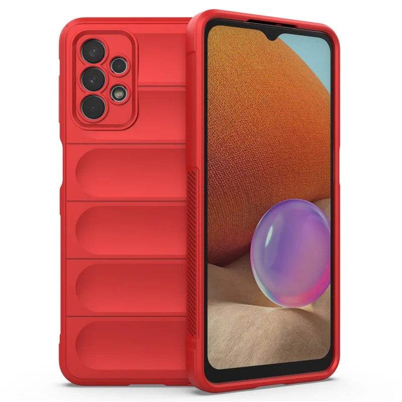 غطاء خلفي ناعم مقاوم للسقوط من مادة TPU متينة لهاتف Samsung Galaxy A32 5G/M32 5G - أحمر