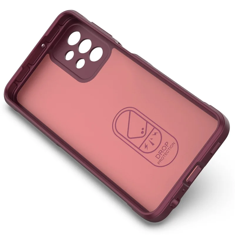 For Samsung Galaxy A32 5G/M32 5G Anti-drop Protective Phone Case Rugged Soft TPU Back Cover - Wine Red