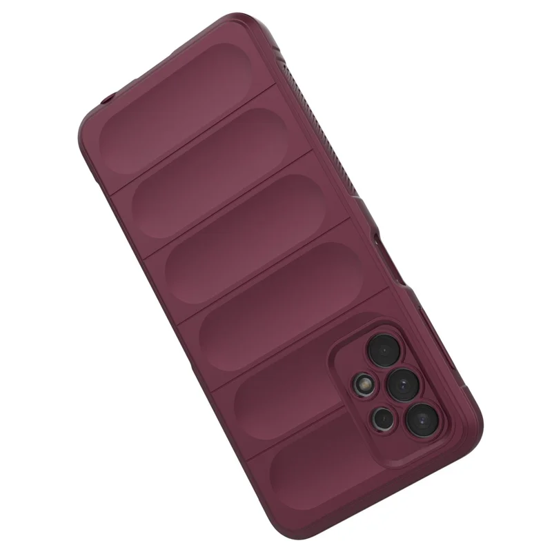 For Samsung Galaxy A32 5G/M32 5G Anti-drop Protective Phone Case Rugged Soft TPU Back Cover - Wine Red