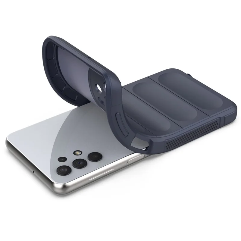 For Samsung Galaxy A32 5G/M32 5G Anti-drop Protective Phone Case Rugged Soft TPU Back Cover - Dark Blue