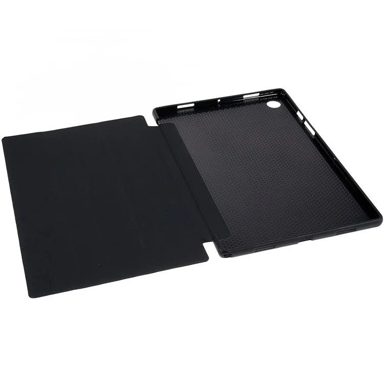 Für Samsung Galaxy Tab A8 10.5 (2021) Tri-fold Ständer Innere Waben-waben-design-schockdichte Von Leder Tablet Hülle Auto Wake/Sleep Cover - Schwarz