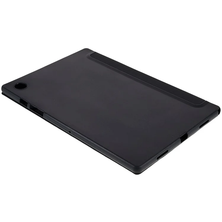 Para o Samsung Galaxy Tab A8 10.5 (2021) Tri Dobrável Stand Interno Honeycomb Design Design de Couro de Choque de Choques Caixa de Tablet Auto/tampa do Sono - Preto